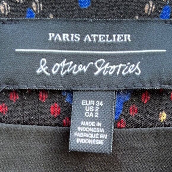 Like New Anthropologie & Other Stories Ikat Print Dress Size 2 - Picture 3 of 10